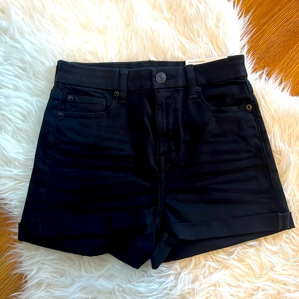 American Eagle Outfitters Jet Black High Waist Shorts